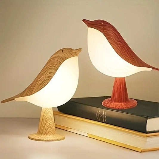 LED Night Light 3 Colors Touch Switch Bedside Light Dimmable Bird Lamps - night lamp - #tag2#