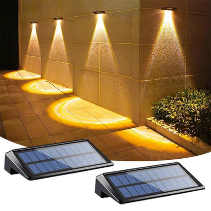 2 Pack Solar Wall Lights LED Solar Fence Outdoor Waterproof Lights - Light - #tag2#