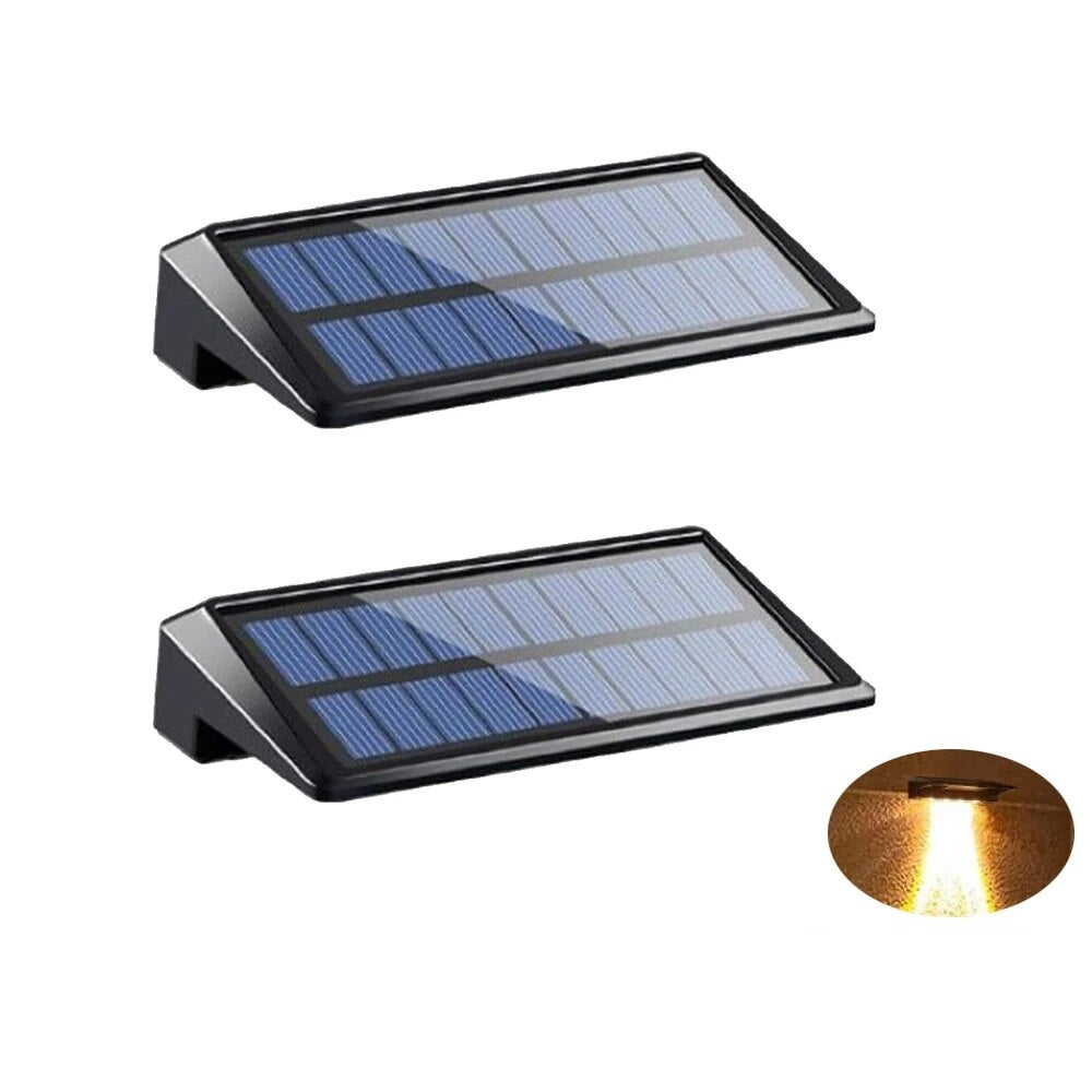 2 Pack Solar Wall Lights LED Solar Fence Outdoor Waterproof Lights -  - #tag2#