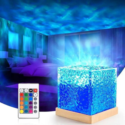 Dynamic Water Ripple Night Light 16 Color Projector Lamp - lighting effect - #tag2#