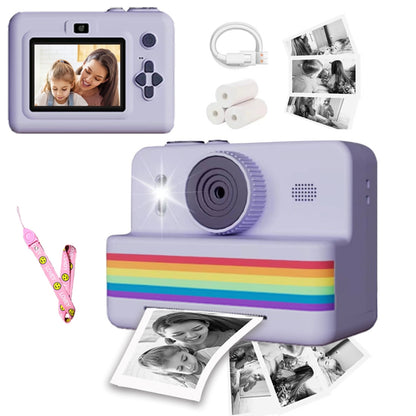 Digital Children Camera Mini Printer Portable Thermal Instant Print Photo -  - #tag2#