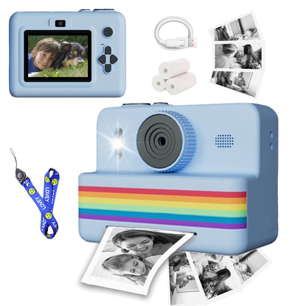 Digital Children Camera Mini Printer Portable Thermal Instant Print Photo -  - #tag2#