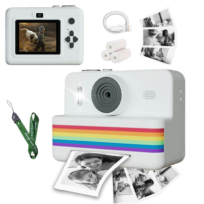 Digital Children Camera Mini Printer Portable Thermal Instant Print Photo -  - #tag2#