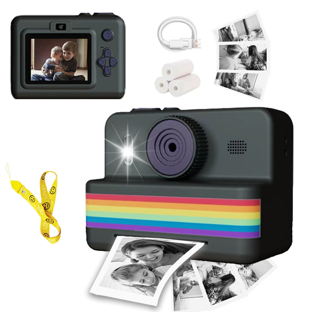 Digital Children Camera Mini Printer Portable Thermal Instant Print Photo -  - #tag2#