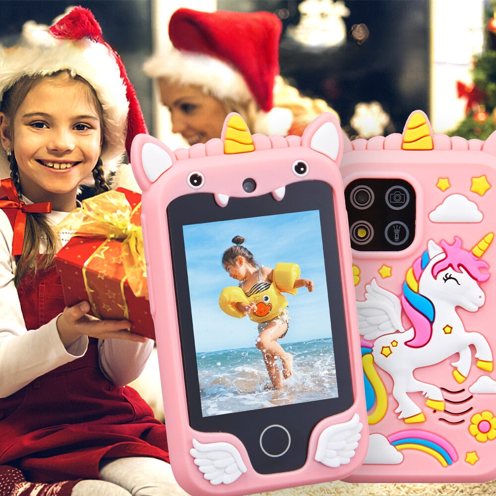 Kids Musical Smart Phone Toys Cartoon Unicorn Touchscreen Mobile -  - #tag2#