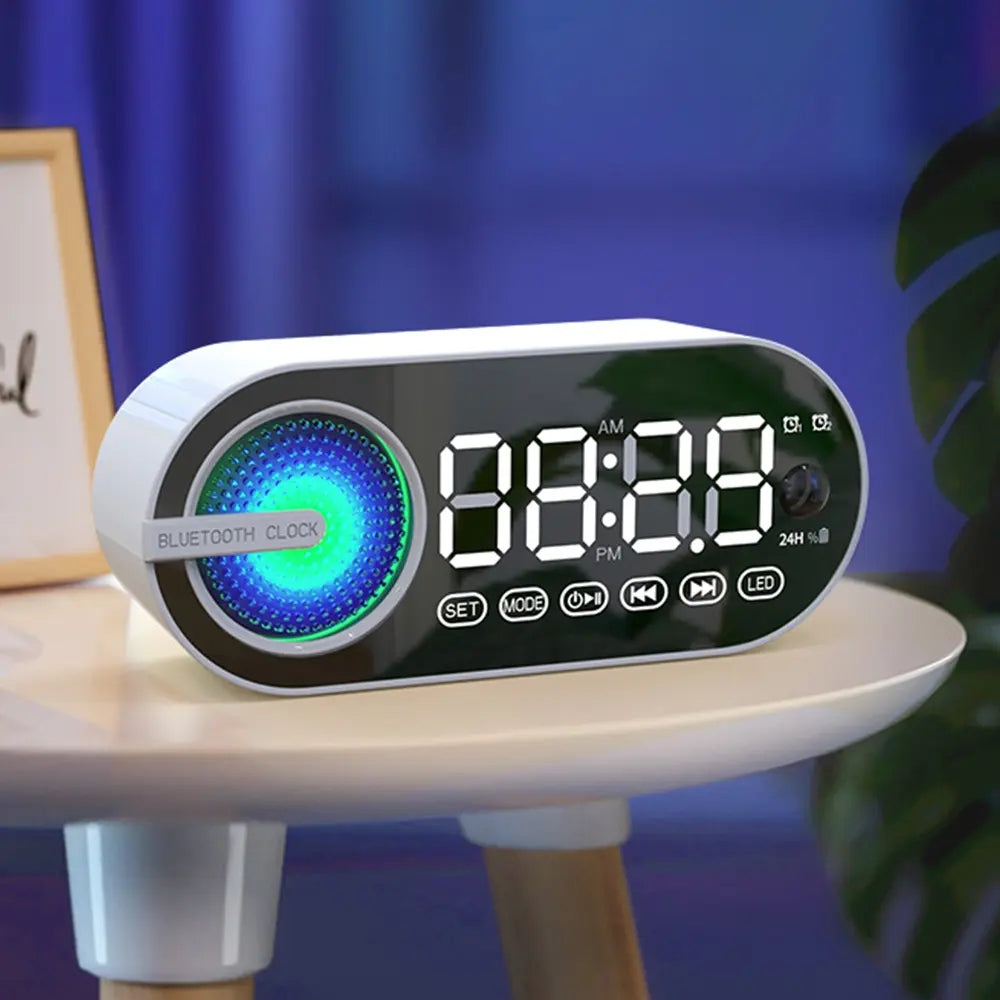 RGB Bluetooth Speaker Alarm Clock with TWS and Large Display - alarm clock - #tag2#