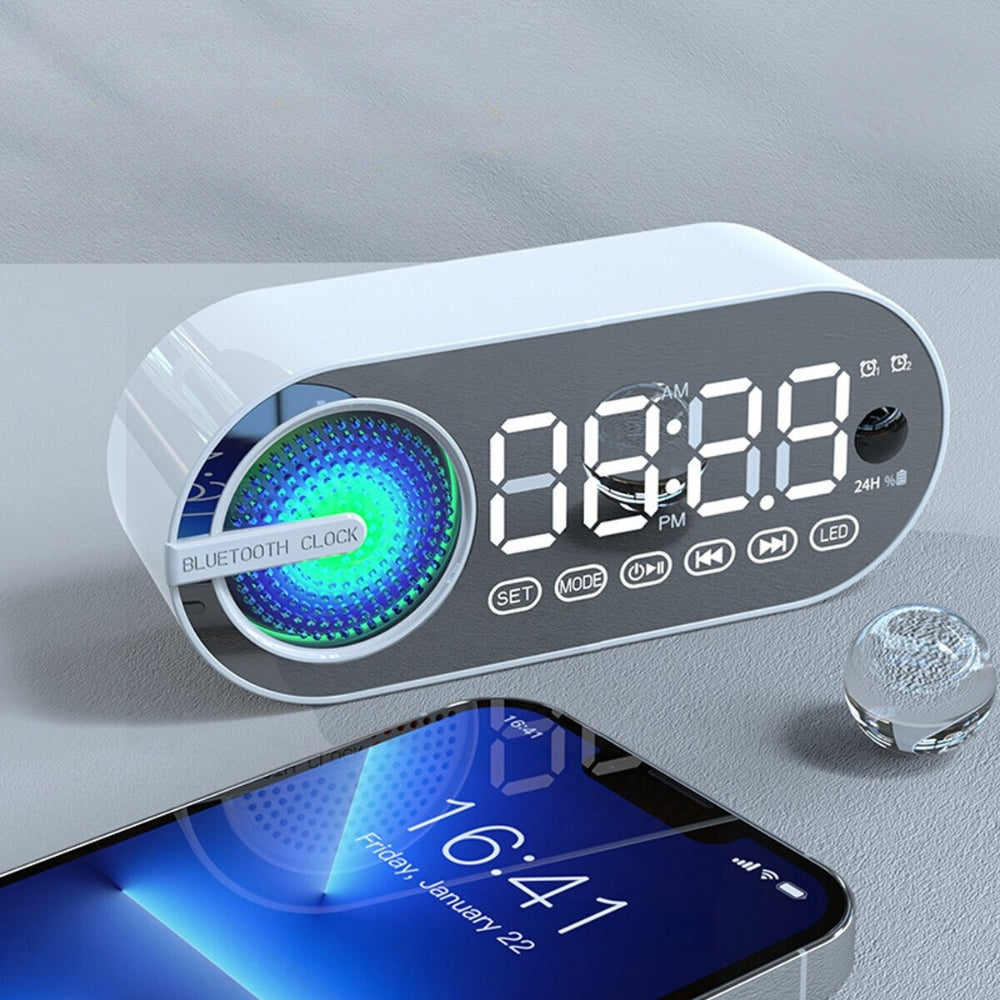 RGB Bluetooth Speaker Alarm Clock with TWS and Large Display -  - #tag2#