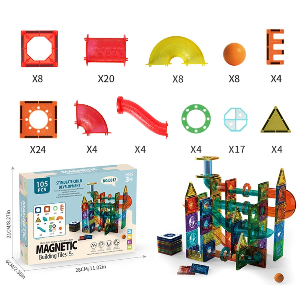 Light Magnetic Tiles Building Blocks for Kids 3D Clear Educational Building Toys -  - #tag2#