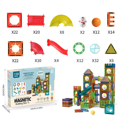 Light Magnetic Tiles Building Blocks for Kids 3D Clear Educational Building Toys -  - #tag2#