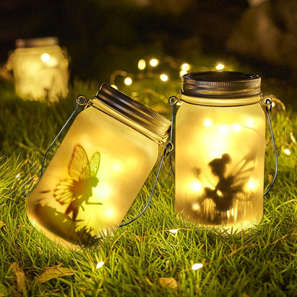 Solar Mason Jar Light Solar Lantern Fairy Lights Hanging Standing Solar Lamp - fairy light - #tag2#