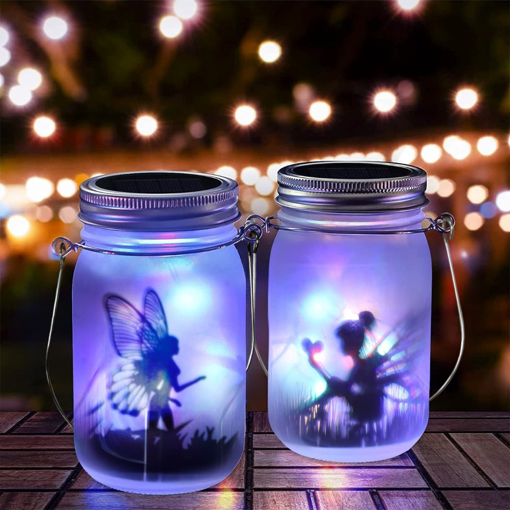 Solar Mason Jar Light Solar Lantern Fairy Lights Hanging Standing Solar Lamp -  - #tag2#