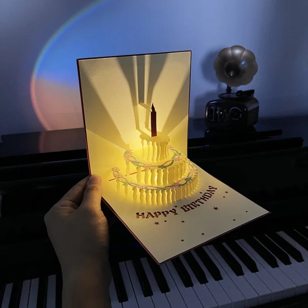 3D Light Music Birthday Card Creative Greeting Card -  - #tag2#