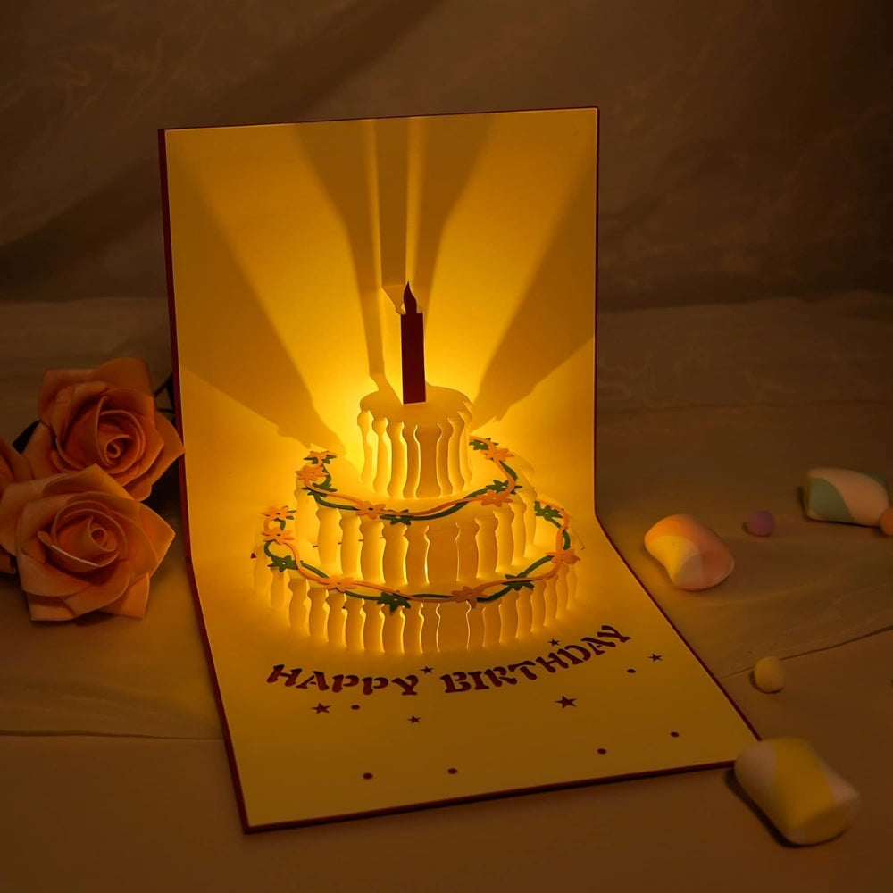 3D Light Music Birthday Card Creative Greeting Card -  - #tag2#