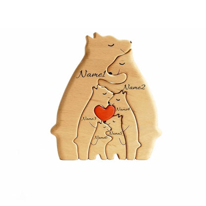 Personalized  Art Wooden Bear Family Puzzle Home Decoration -  - #tag2#