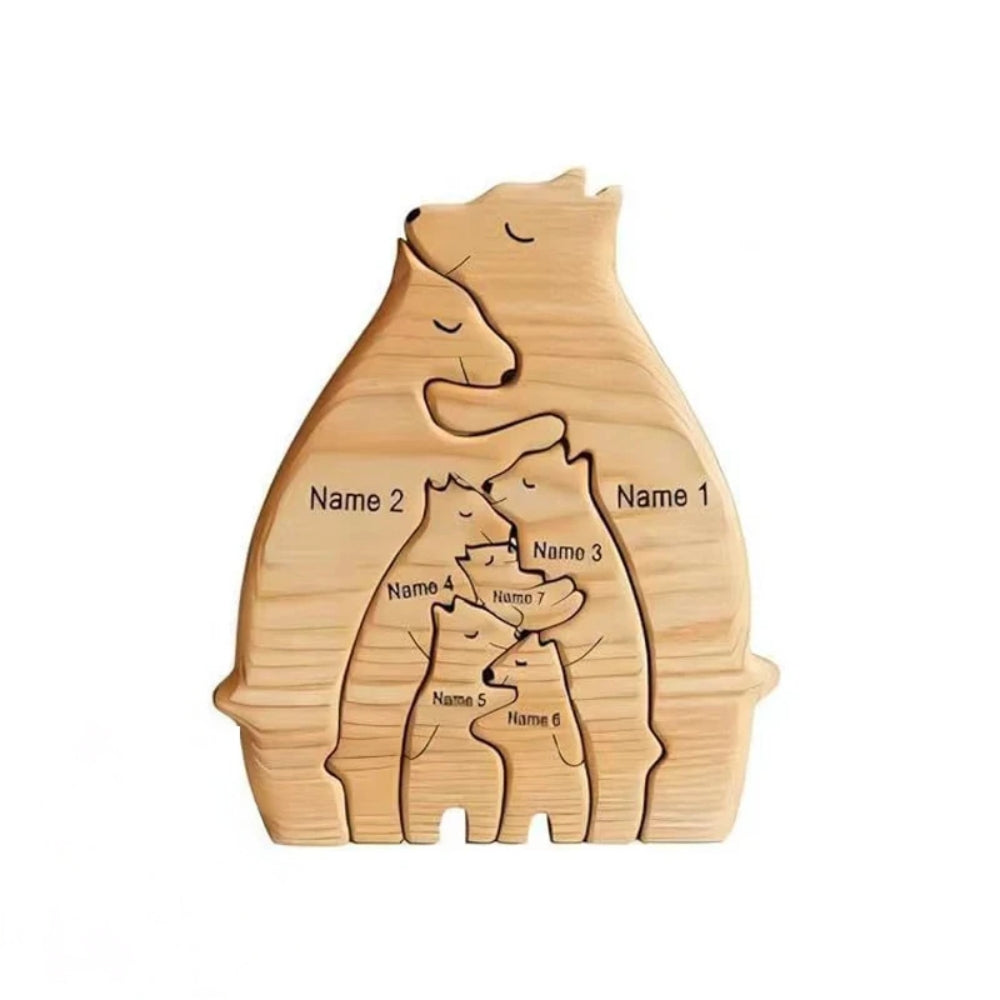 Personalized  Art Wooden Bear Family Puzzle Home Decoration -  - #tag2#