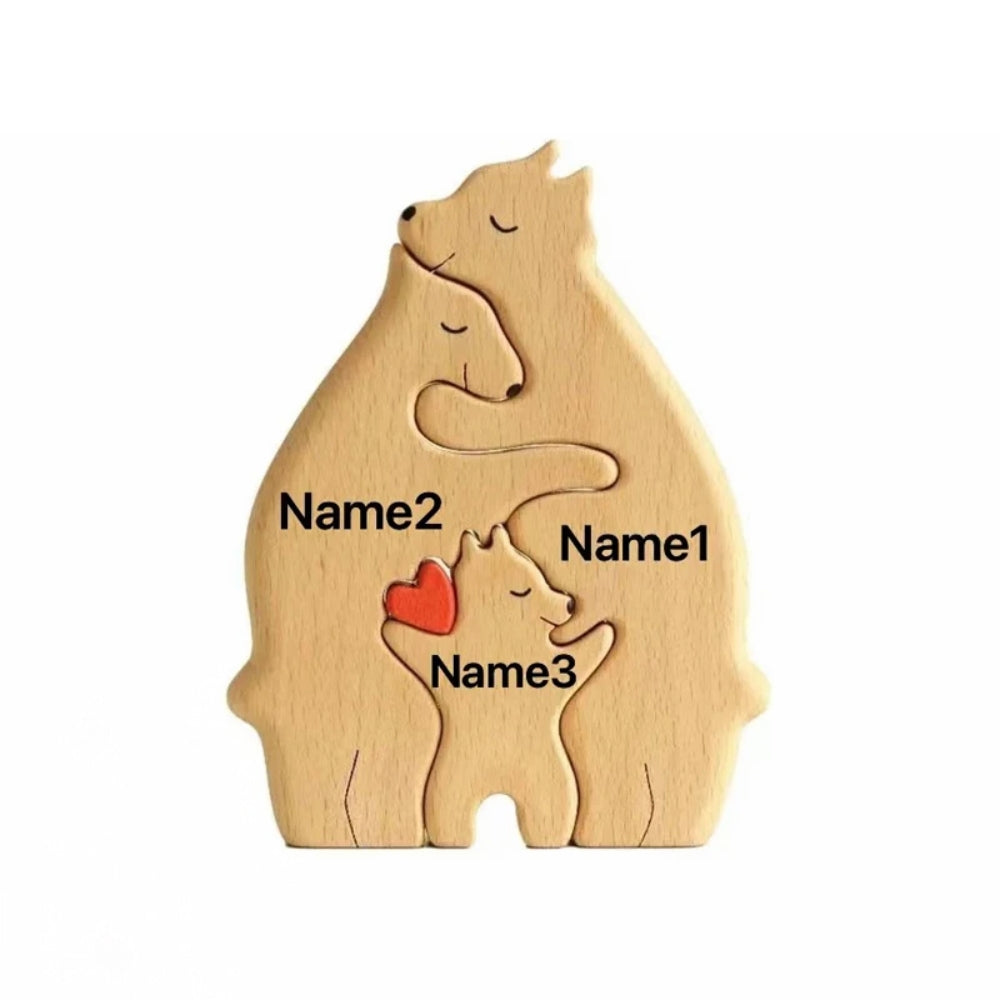 Personalized  Art Wooden Bear Family Puzzle Home Decoration -  - #tag2#