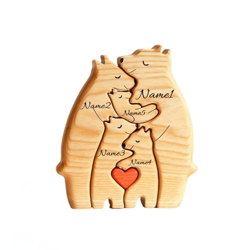 Personalized  Art Wooden Bear Family Puzzle Home Decoration -  - #tag2#