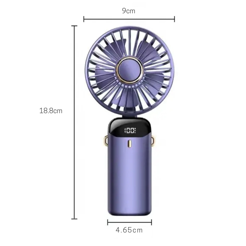 Handheld USB Mini Fan Foldable Portable Neck Hanging Rechargeable Fan -  - #tag2#