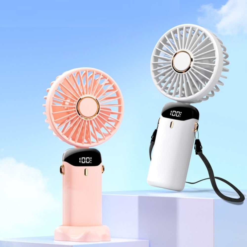 Handheld USB Mini Fan Foldable Portable Neck Hanging Rechargeable Fan -  - #tag2#