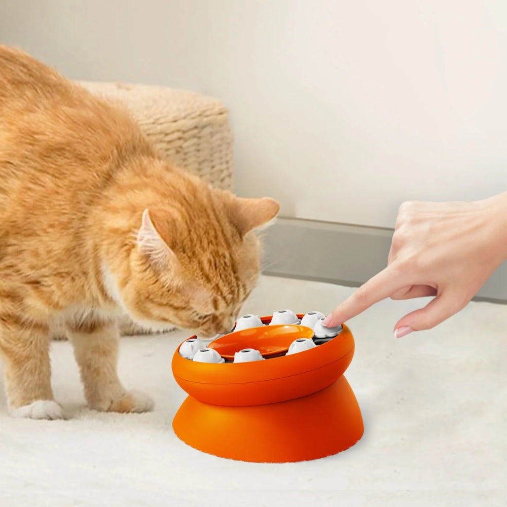 Slow Feeder Cat Bowl Cat Stomach Healthy Slanted Design Multifunction Pet Feed Bowl - Pet Feeder - #tag2#