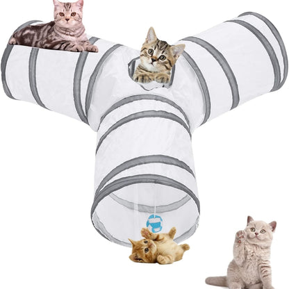 White Cat Tunnel Toy Pet Supplies Cross Border Playground For Cats Toys_5