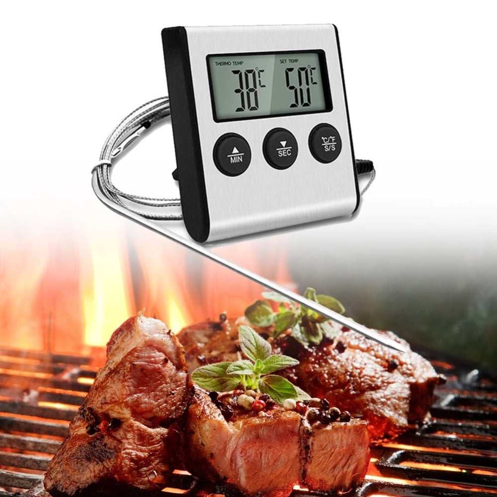 Kitchen Digital Cooking Thermometer Meat Food Temperature For Oven BBQ Grill_0