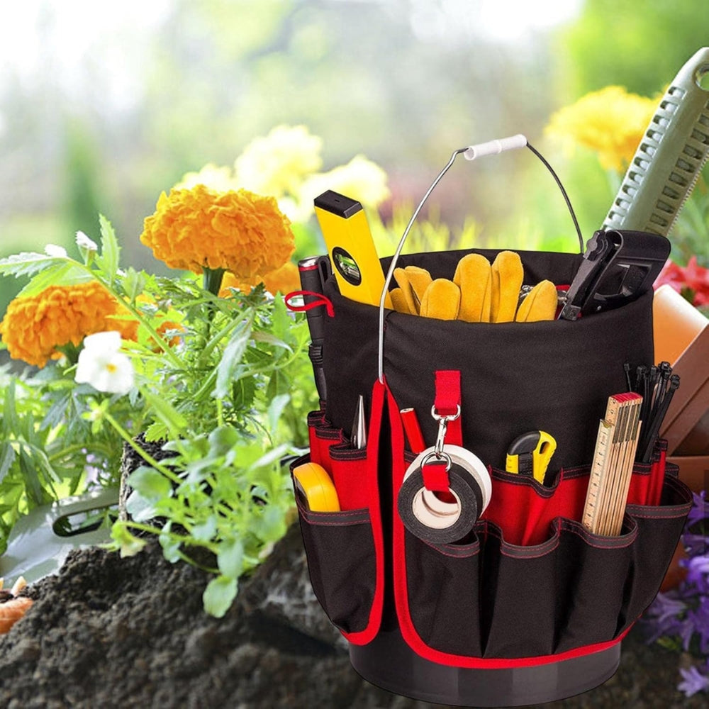 Bucket Organizer Pouch Storage Bag 42 Grids Pocket Tool Bag_0