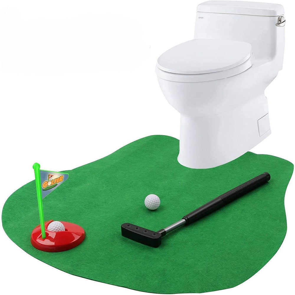 Mini Toilet Golf Toy Set Toilet Time Golf Game  Set Golf Training_4