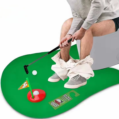 Mini Toilet Golf Toy Set Toilet Time Golf Game  Set Golf Training_5