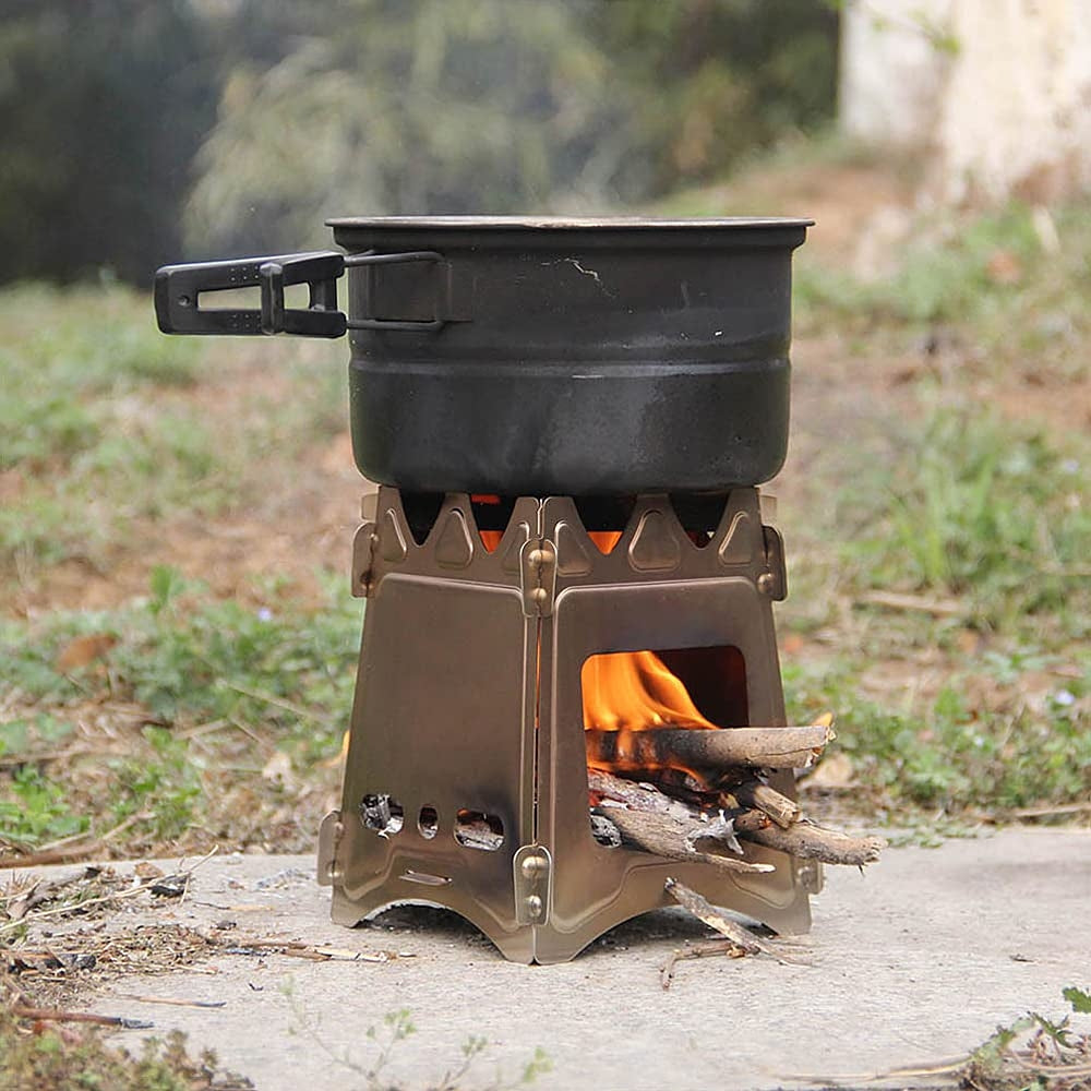 Portable Camping Wood Stove with Stainless Steel Folding Lightweight_3