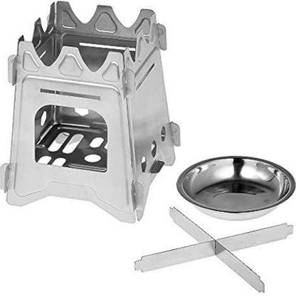 Portable Camping Wood Stove with Stainless Steel Folding Lightweight_5