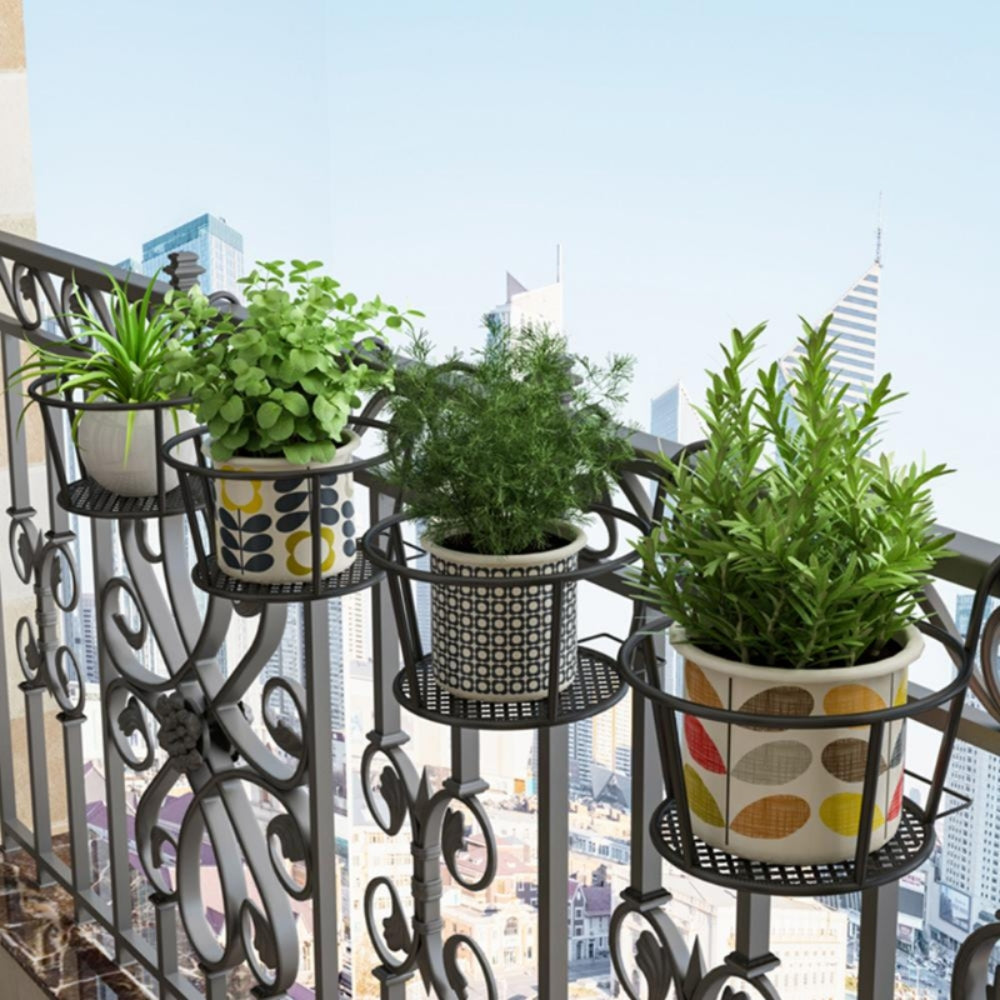 Iron Art Hanging Baskets Flower Pot Balcony Hanging Plant_1