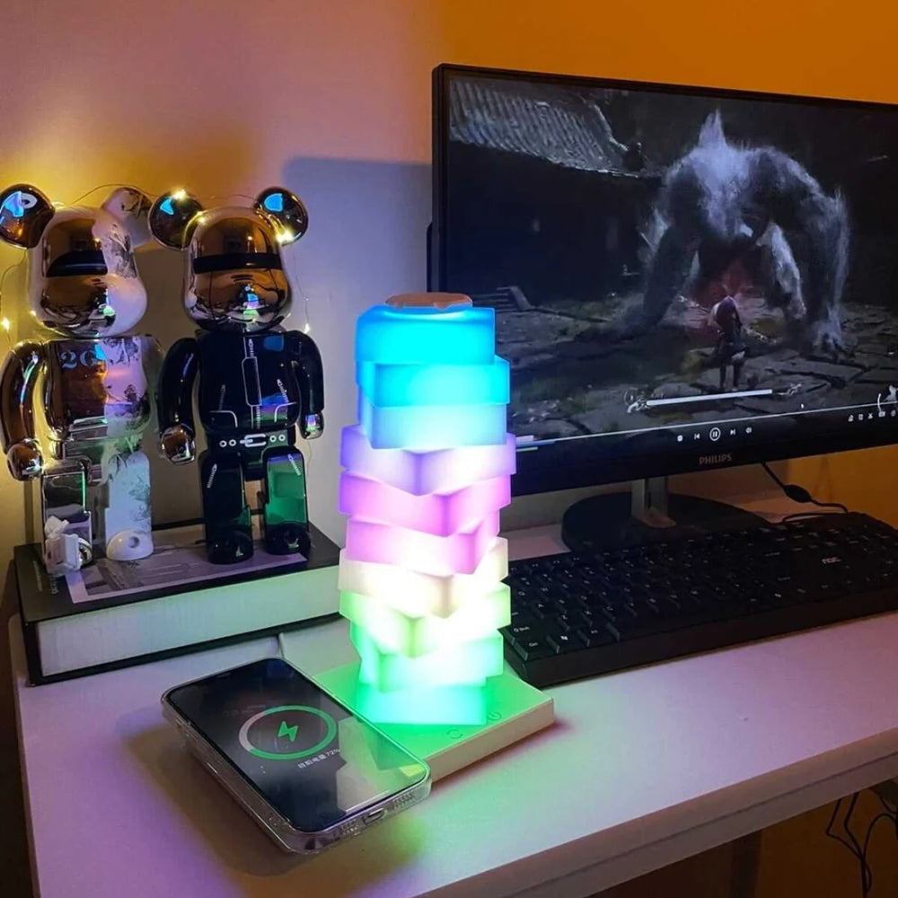 Wireless Charging Desk Lamp RGB Light With Color Changing_5