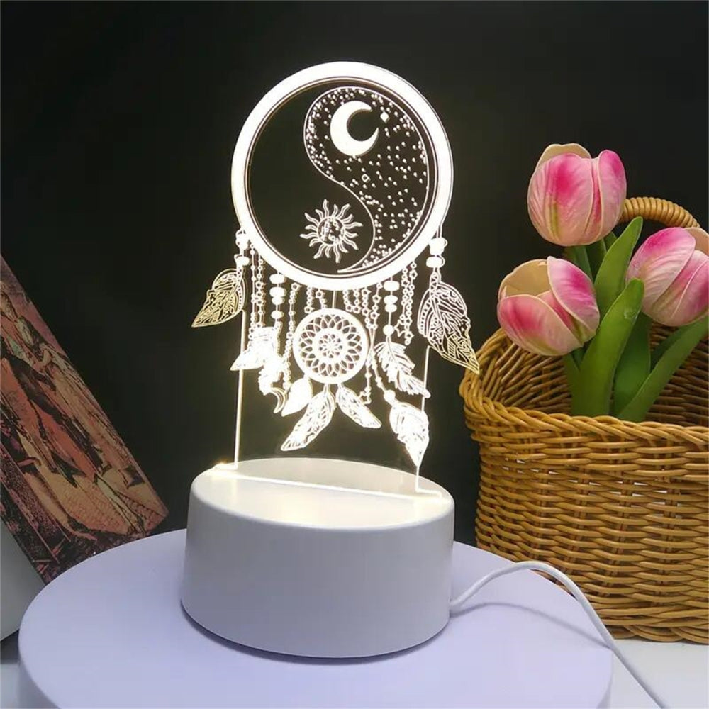 Dream catcher 3D Night Light 3D Optical Illusion Lamp_4