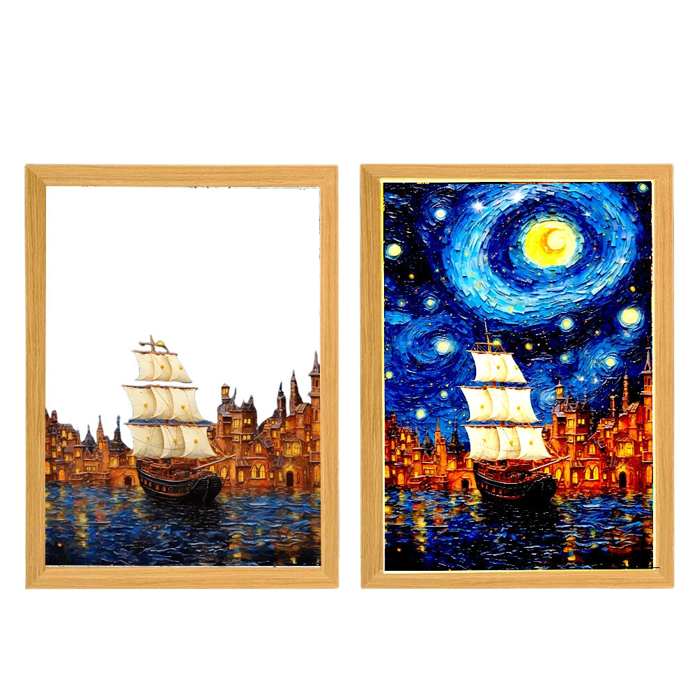 Light Painting Night Light Lamp Van Gogh Starry Sky Wall Art_11