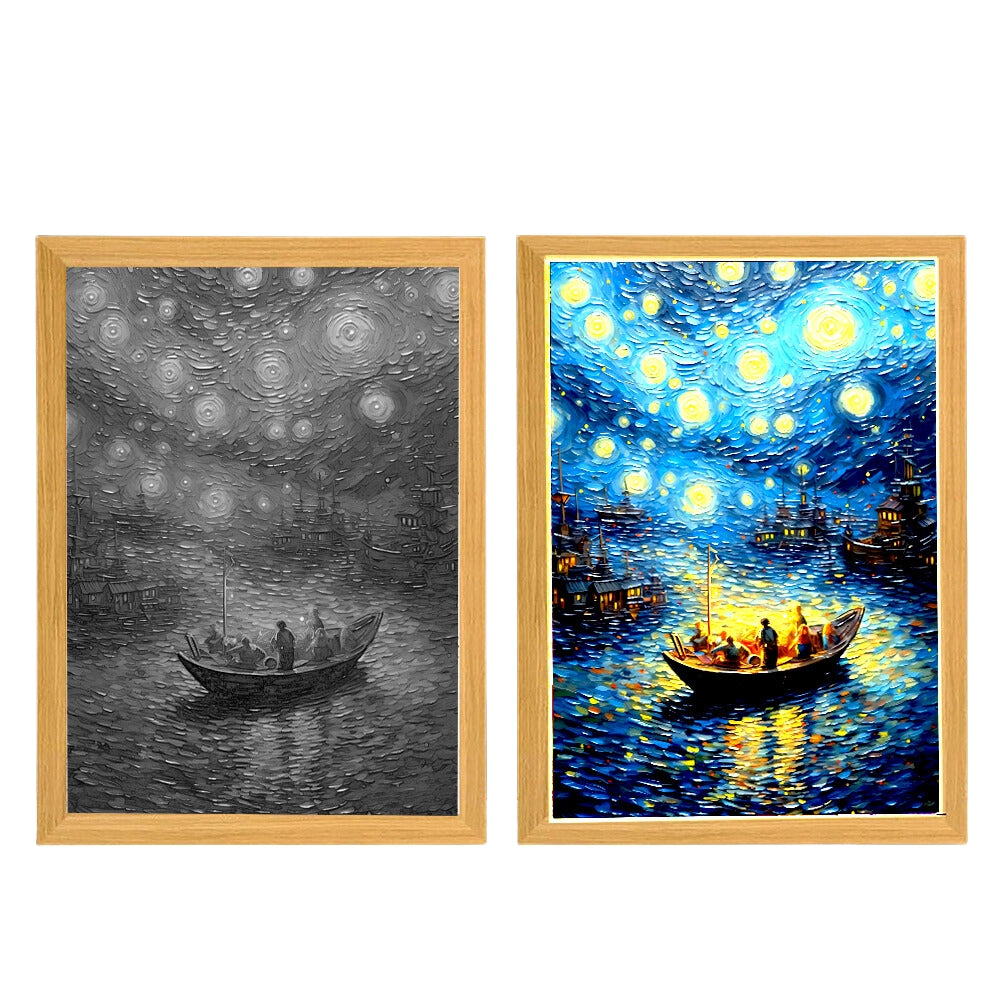 Light Painting Night Light Lamp Van Gogh Starry Sky Wall Art_3