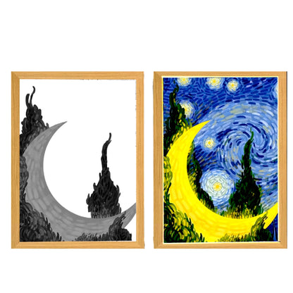 Light Painting Night Light Lamp Van Gogh Starry Sky Wall Art_6