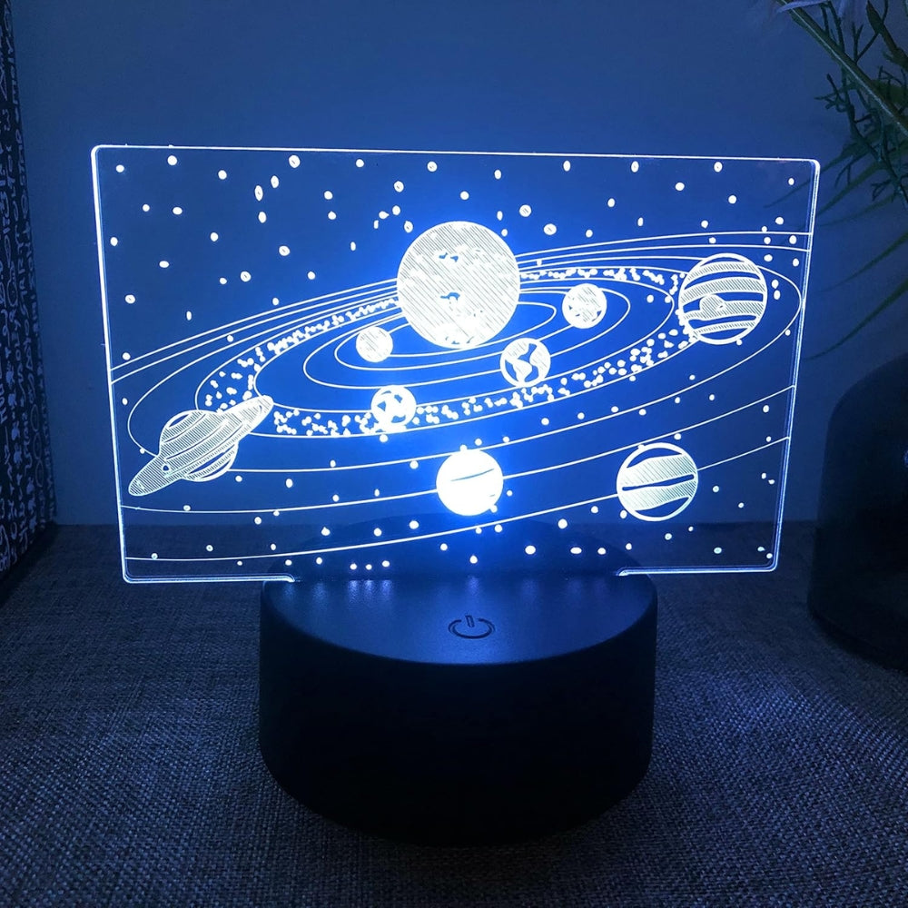 Solar System Nine Planets Lava Decoration Night Light Space Universe 3D_2