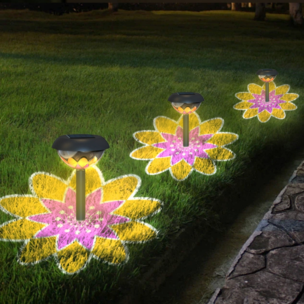 Solar Projection Lamp Lawn Lights Outdoor Waterproof Garden Lamp_0