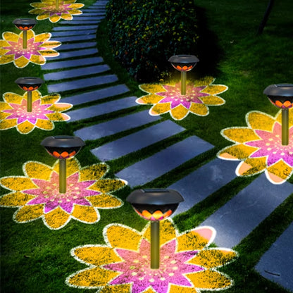 Solar Projection Lamp Lawn Lights Outdoor Waterproof Garden Lamp_1