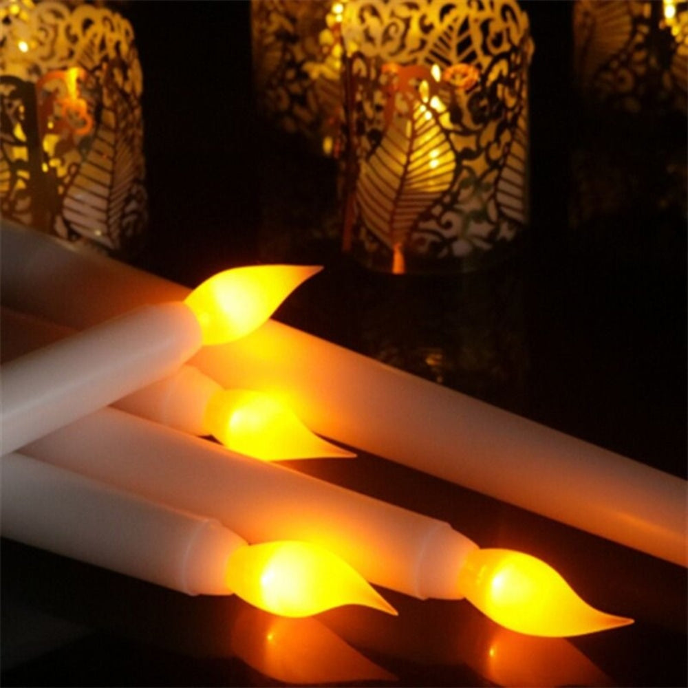 LED Flameless Flickering Taper Candles 3D Wick Candles Lamp_3