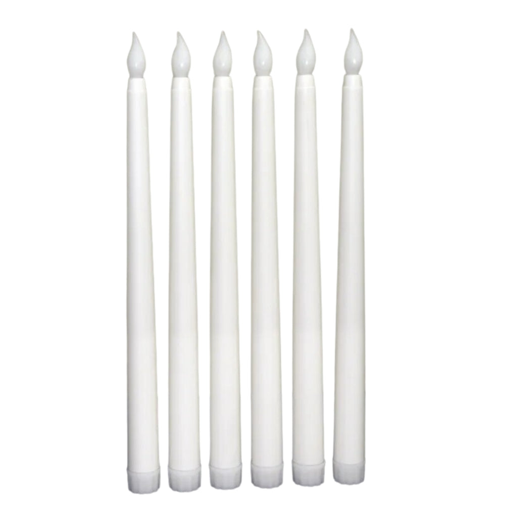 LED Flameless Flickering Taper Candles 3D Wick Candles Lamp_4