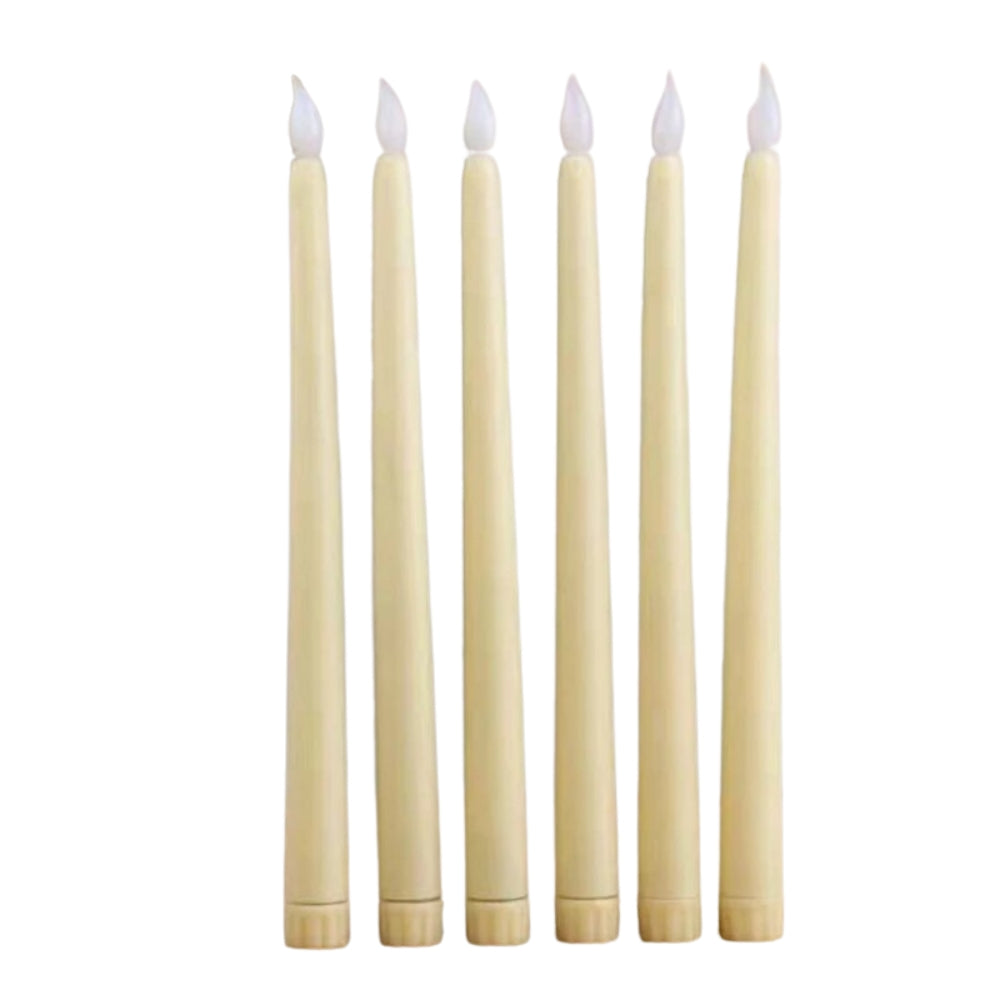 LED Flameless Flickering Taper Candles 3D Wick Candles Lamp_6