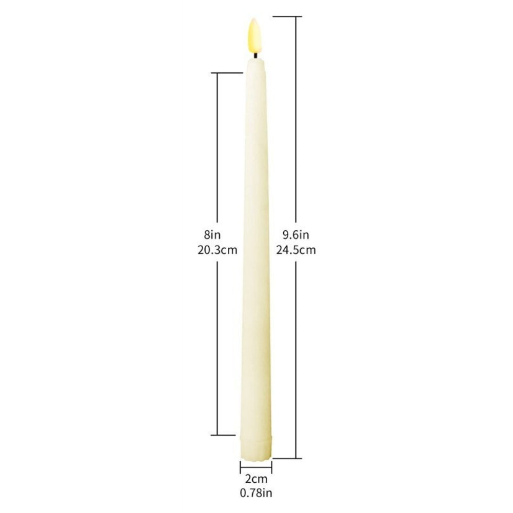 LED Flameless Flickering Taper Candles 3D Wick Candles Lamp_7