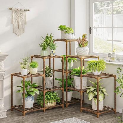 GREENHAVEN Multi-layer Wooden Plant Stand -  - #tag2#