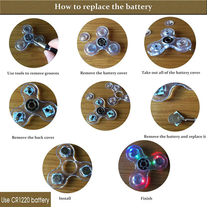 Crystal Luminous LED light Fidget Spinner -  - #tag2#