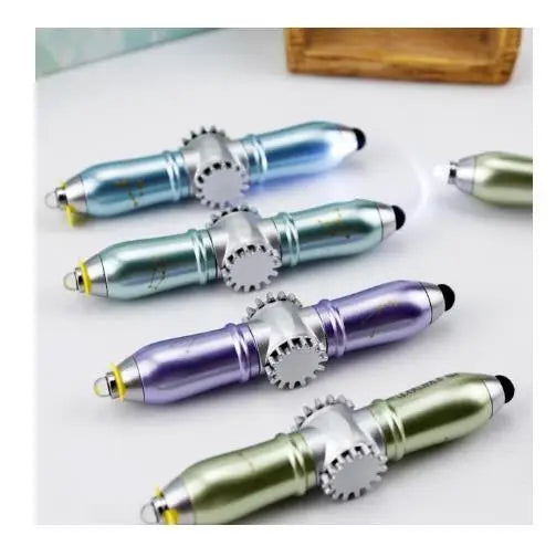 2 In 1 LED Rotating Touch Screen Fingertip Pen -  - #tag2#