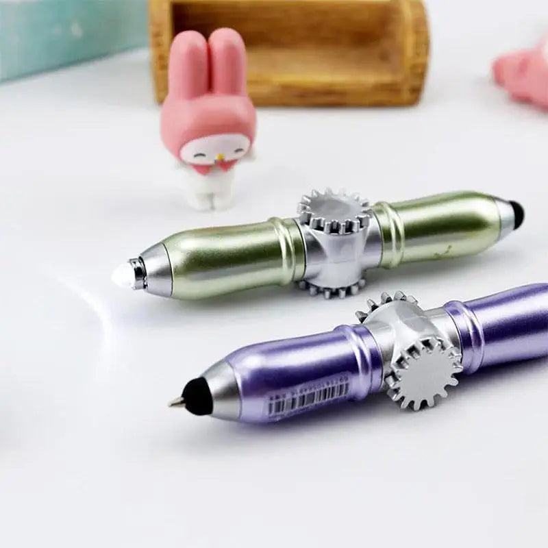 2 In 1 LED Rotating Touch Screen Fingertip Pen -  - #tag2#