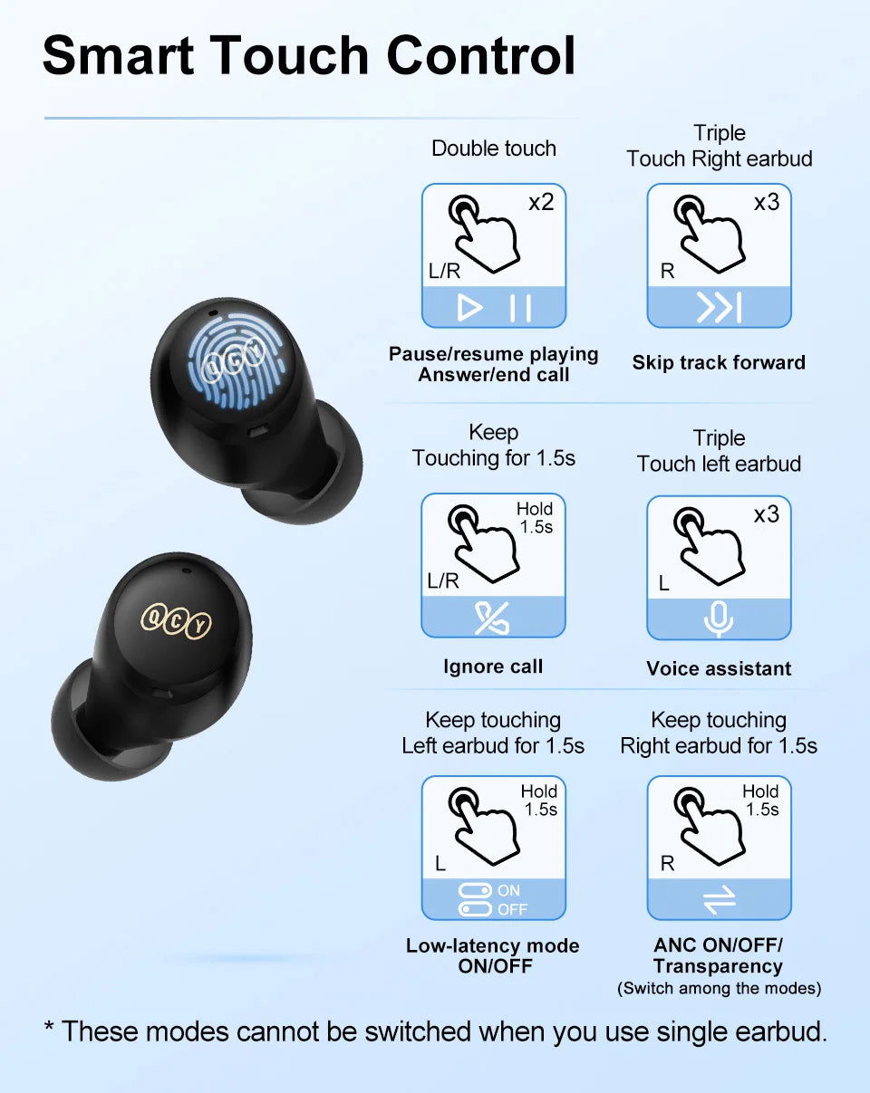 QCY HT07 ANC Wireless Earphones -  - #tag2#