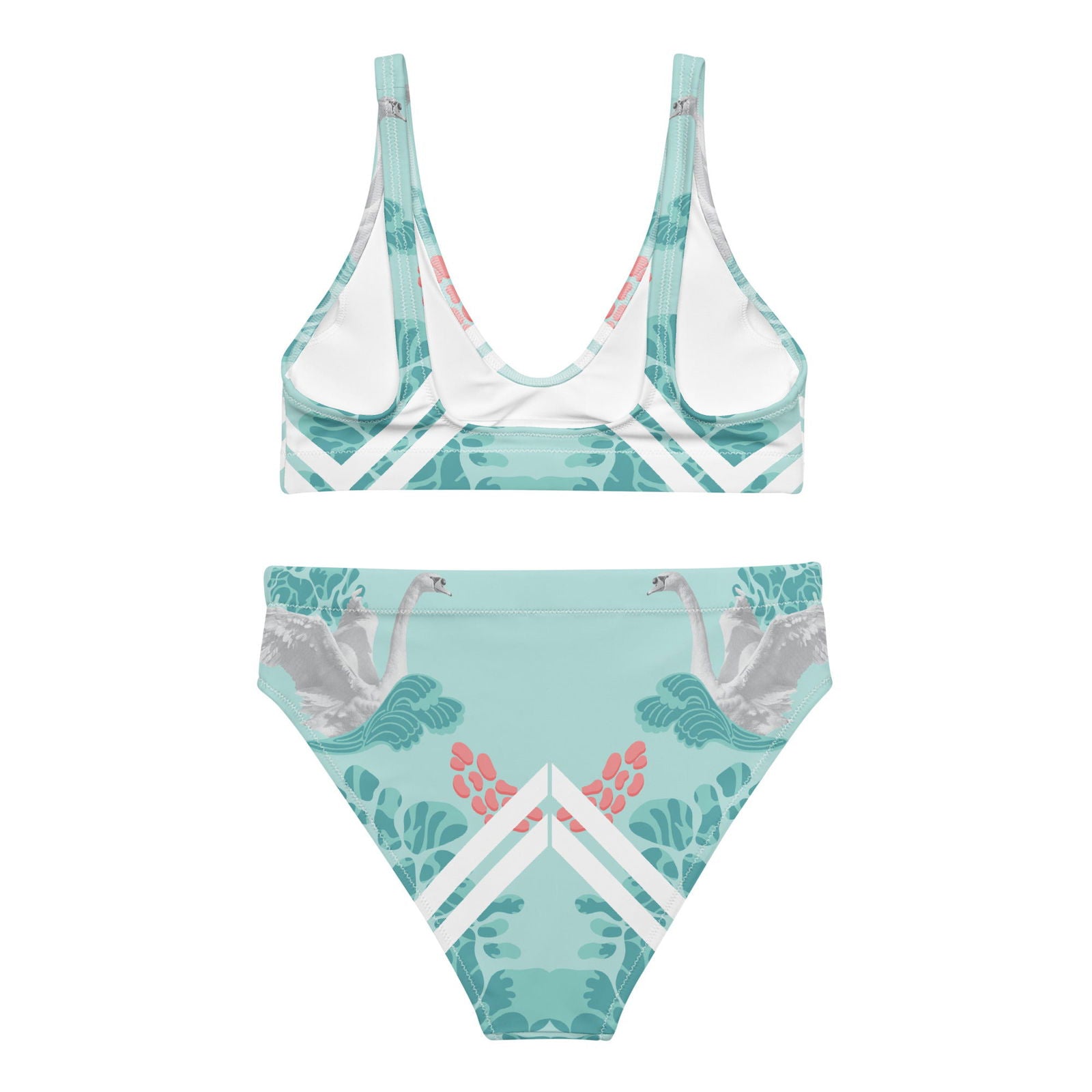 Recycled high-waisted bikini - Swans -  - #tag2#